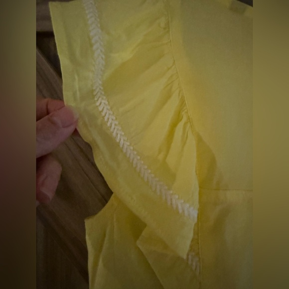 Banana Republic yellow white lightweight short sleeve top S petite NWT - Picture 5 of 5